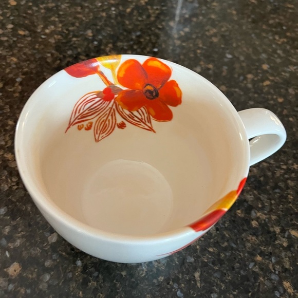 2 STARBUCKS 12oz. Coffee Mug Red Poppy 2008 Collection Ceramic Tea Cup Hot Choco - Picture 8 of 10